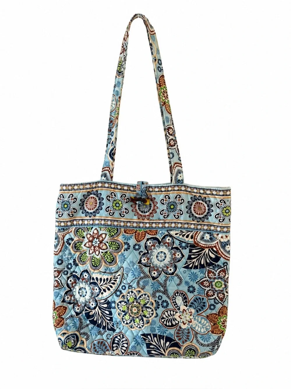 Vera Bradley Quilted Floral Tote Bag in Light Blue